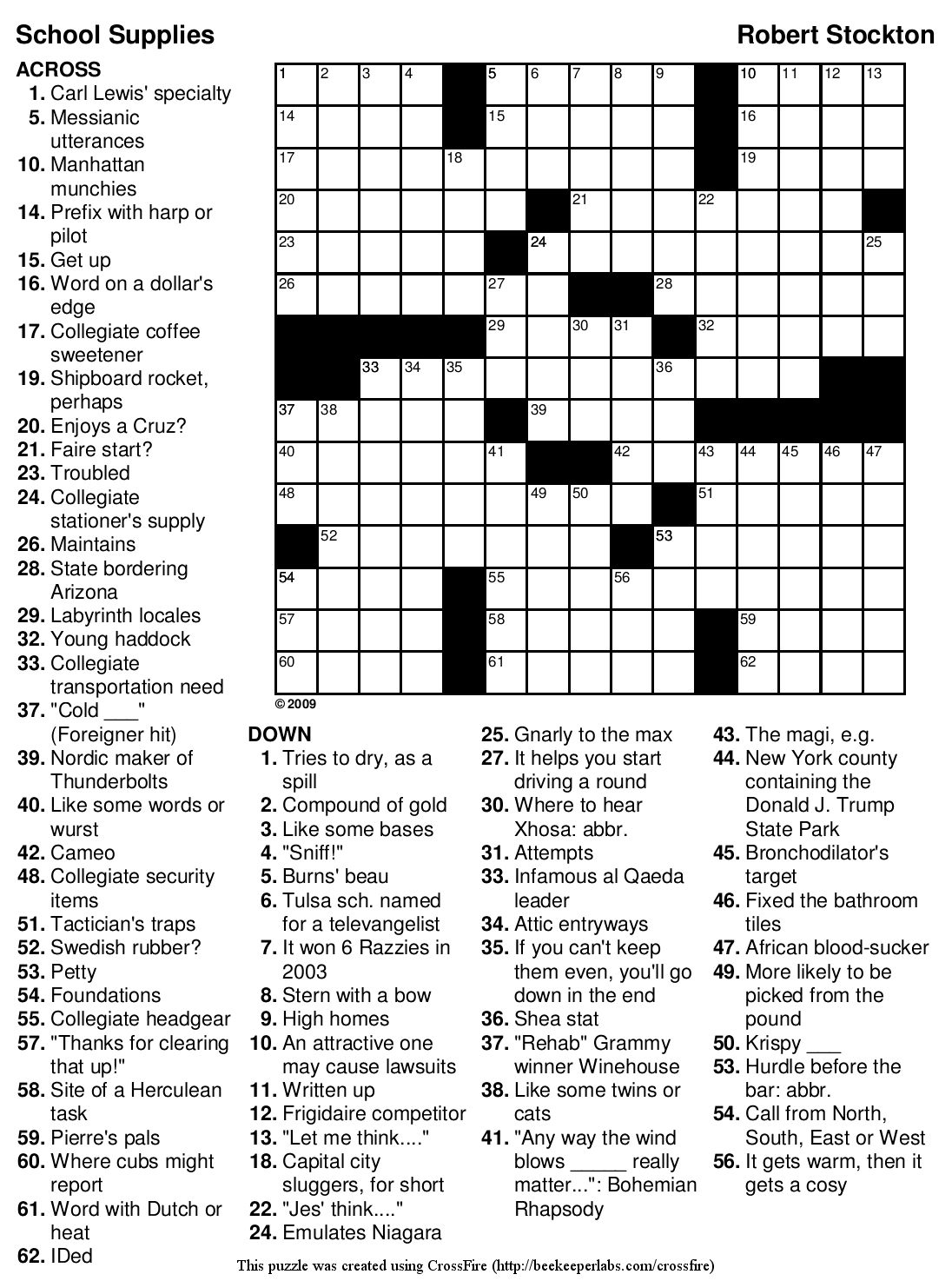 101 Crossword Puzzles for Adults Printable 57