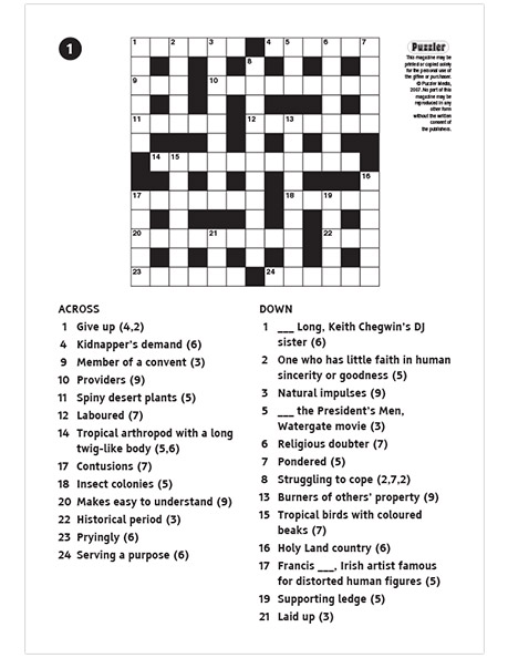 101 Crossword Puzzles for Adults Printable 59