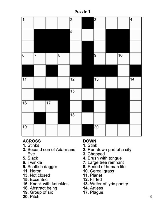 101 Crossword Puzzles for Adults Printable 61