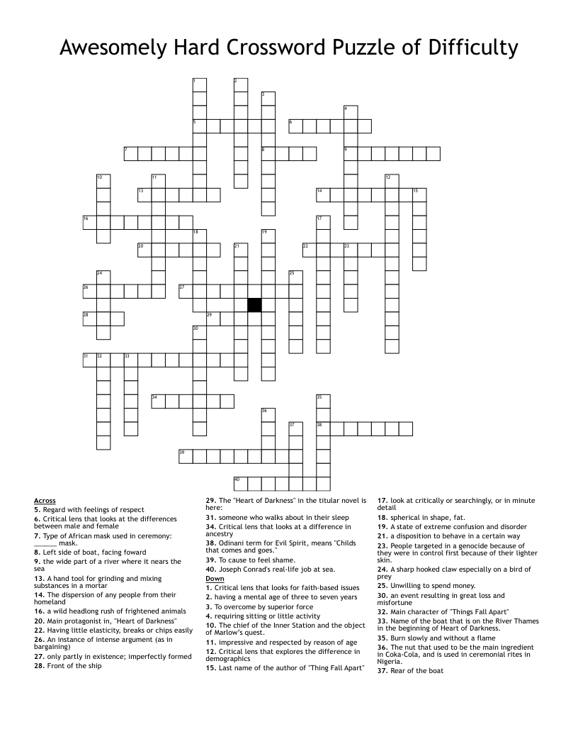 101 Crossword Puzzles for Adults Printable 62