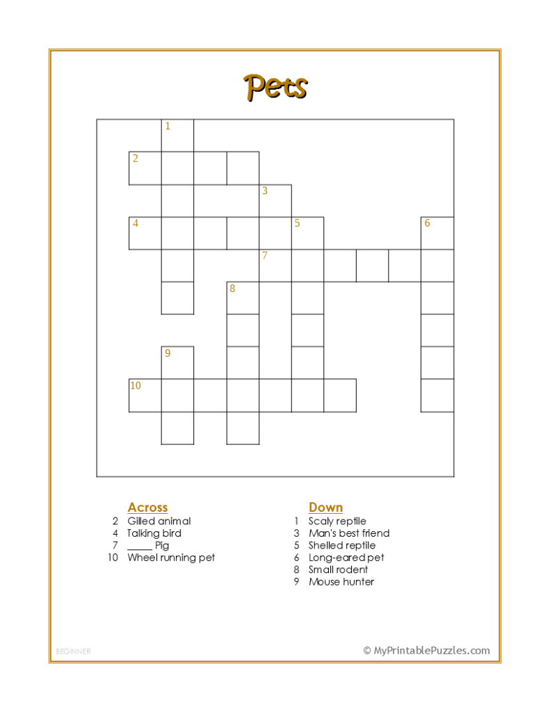 101 Crossword Puzzles for Adults Printable 63