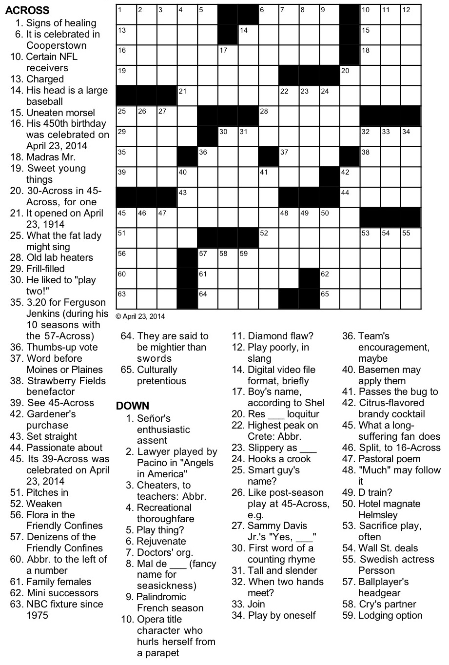 101 Crossword Puzzles for Adults Printable 7