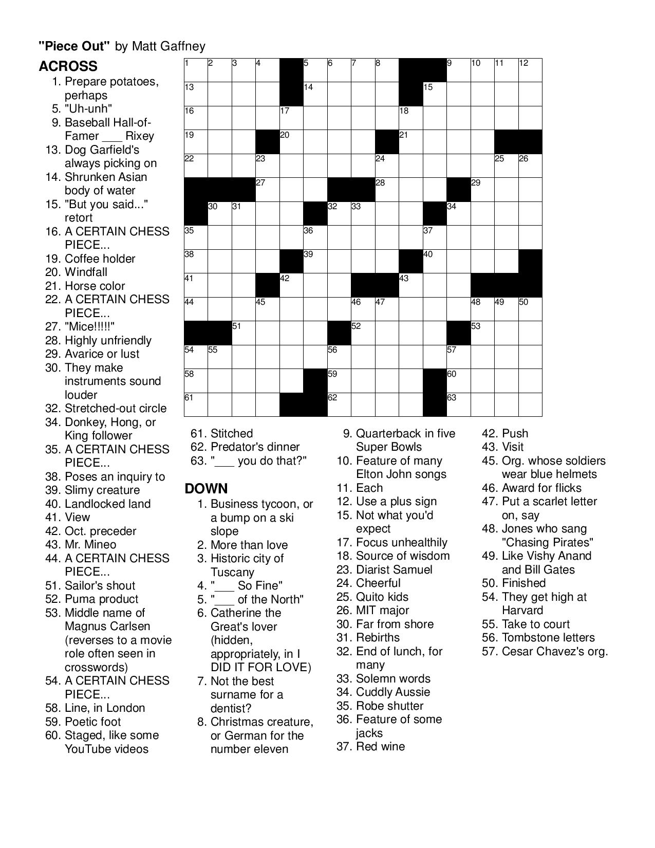 101 Crossword Puzzles for Adults Printable 81