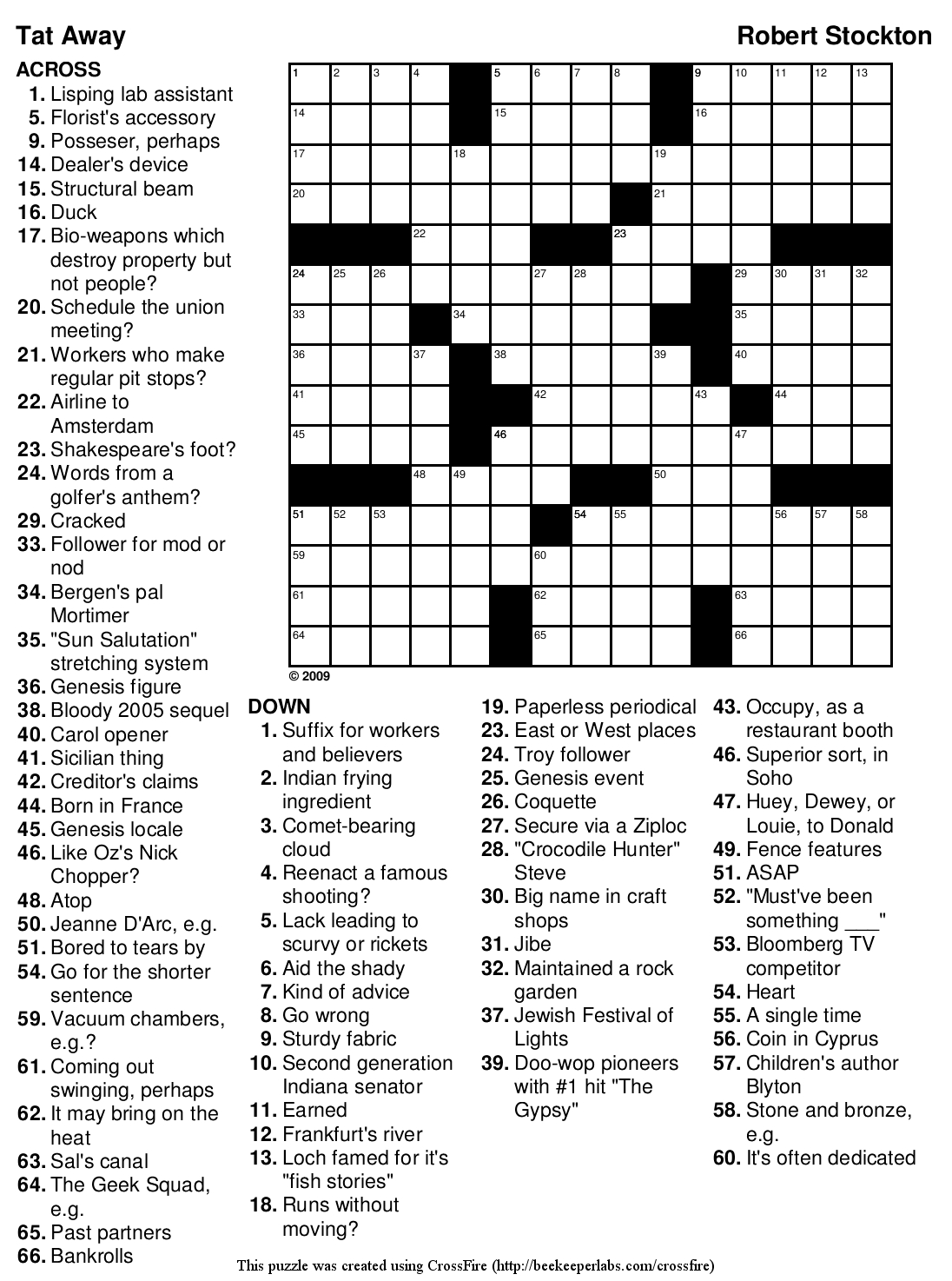 101 Crossword Puzzles for Adults Printable 84