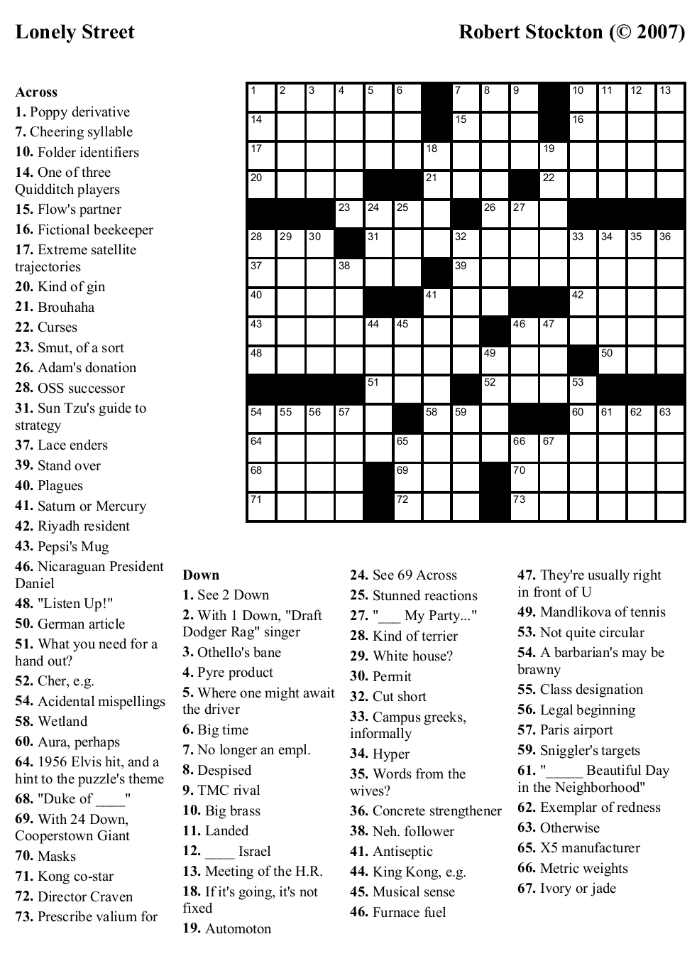 101 Crossword Puzzles for Adults Printable 85