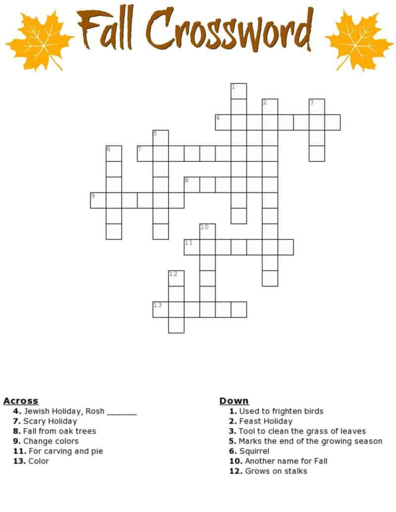 101 Crossword Puzzles for Adults Printable 9