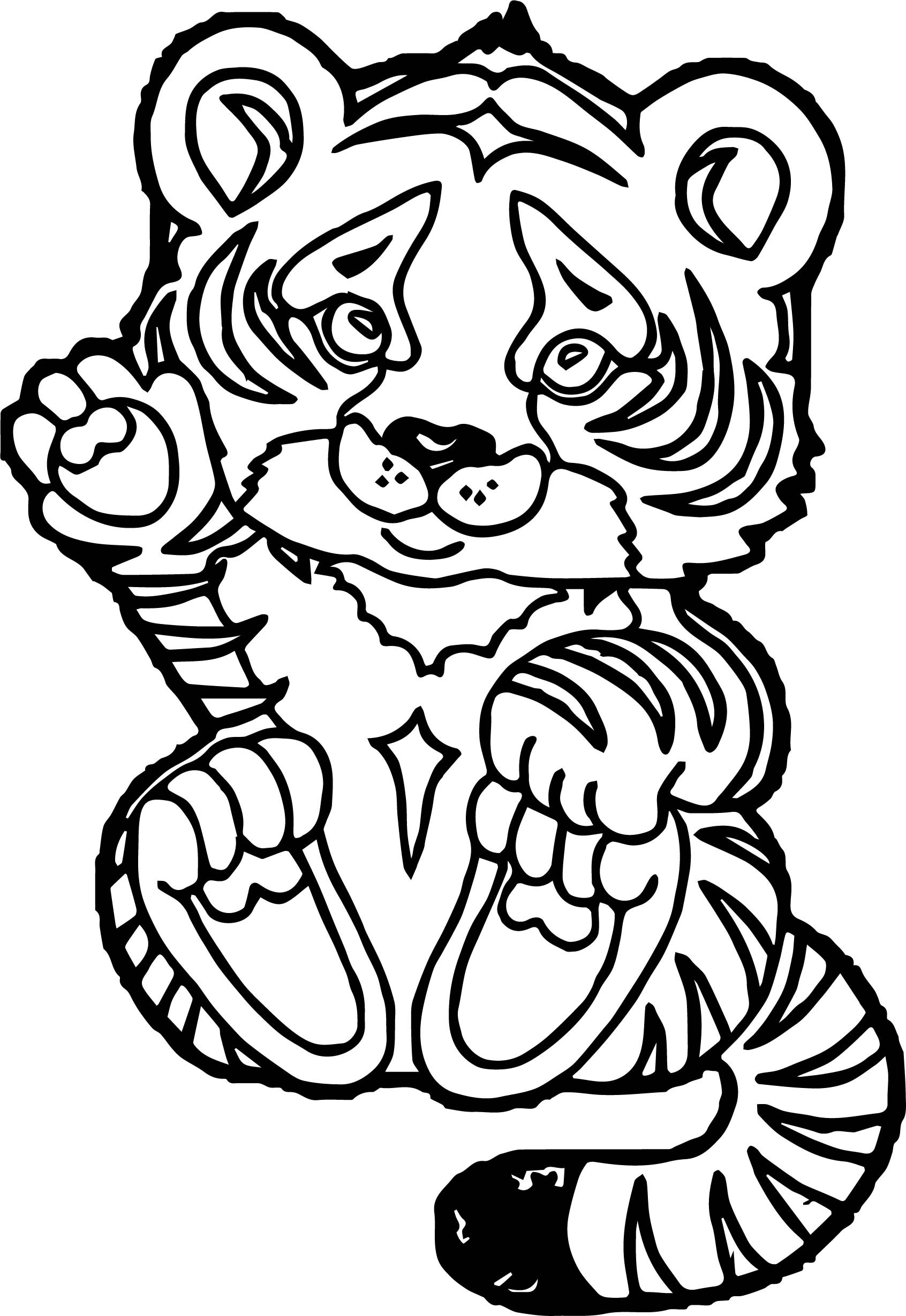 101 Tiger Coloring Pages for Kids Printable 1