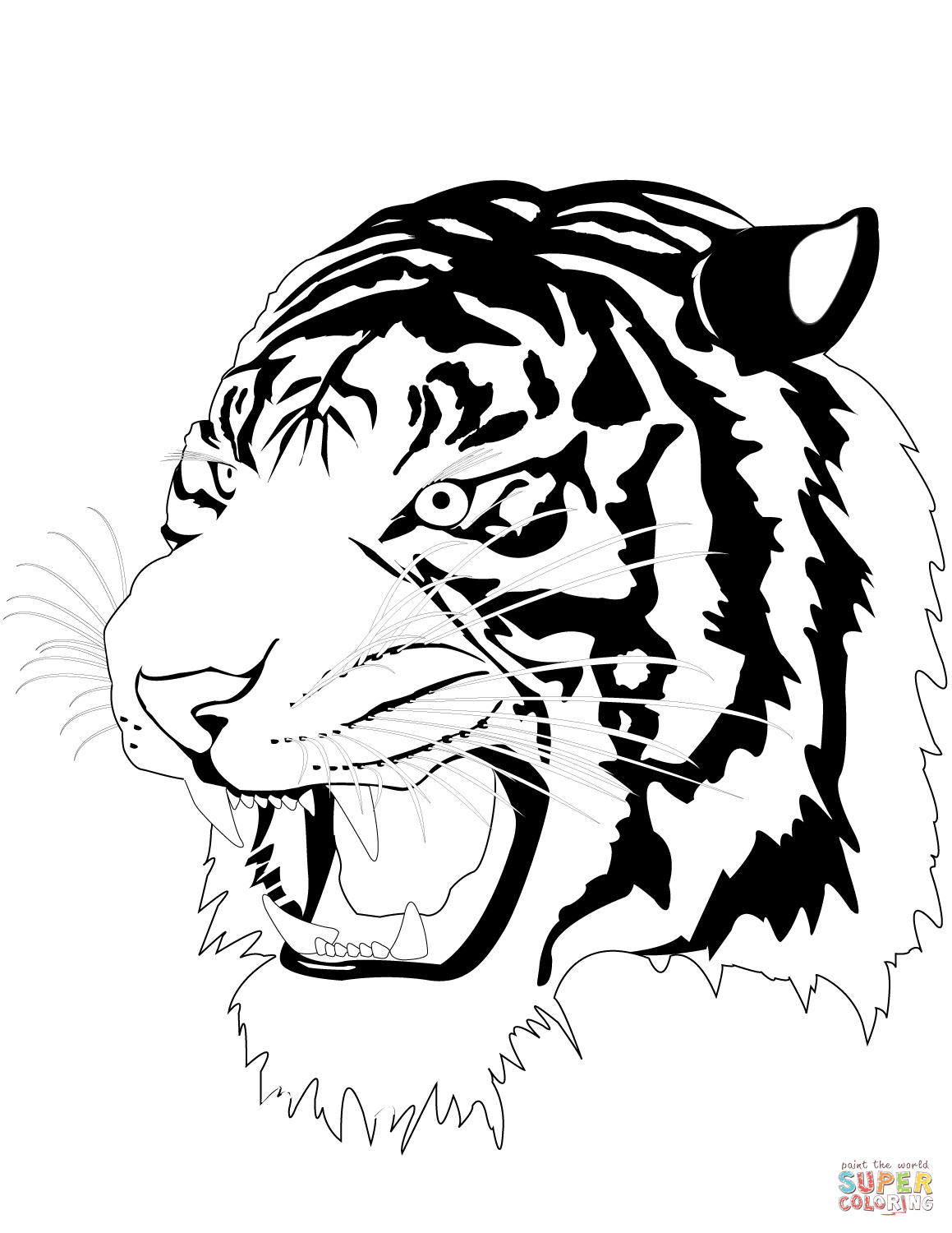 101 Tiger Coloring Pages for Kids Printable 16