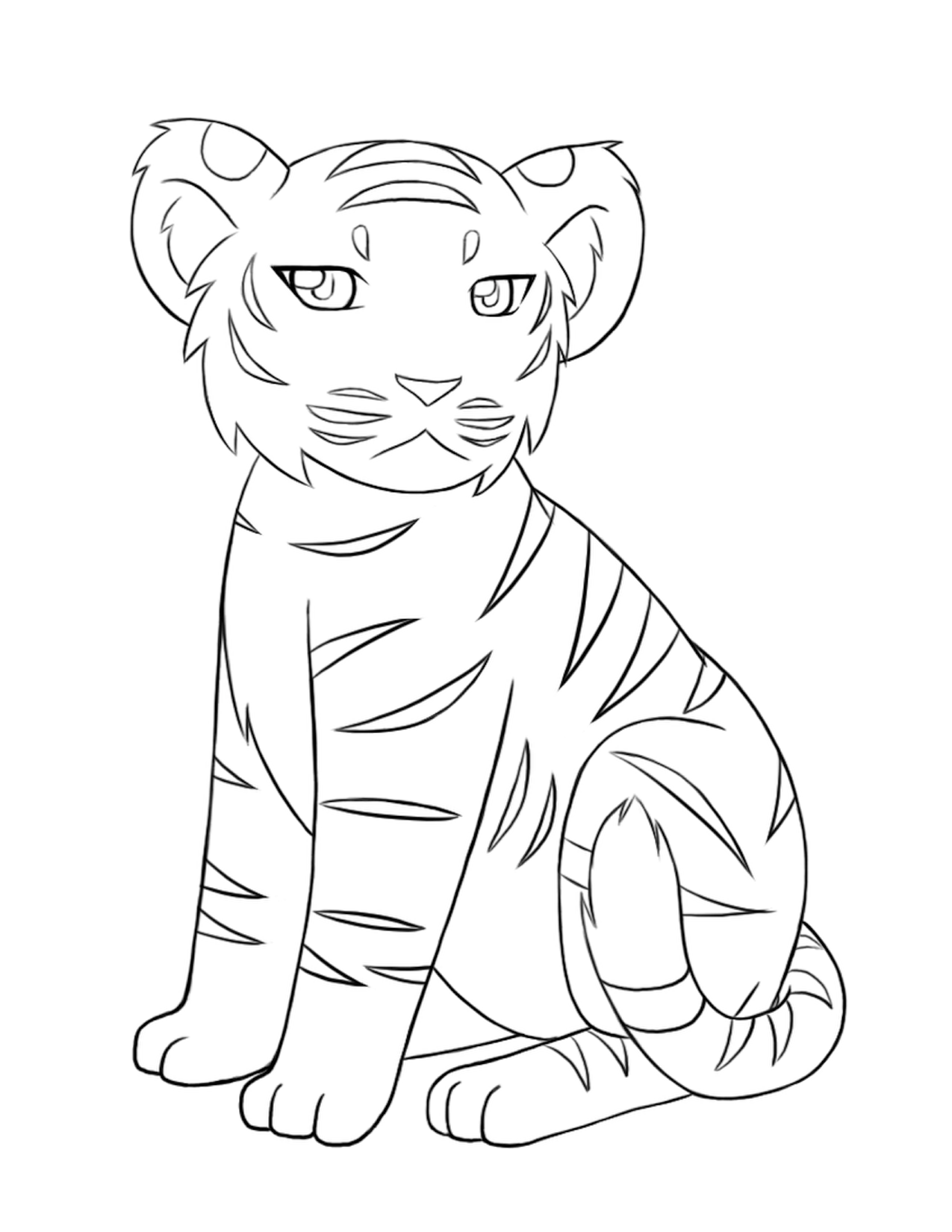 101 Tiger Coloring Pages for Kids Printable 23