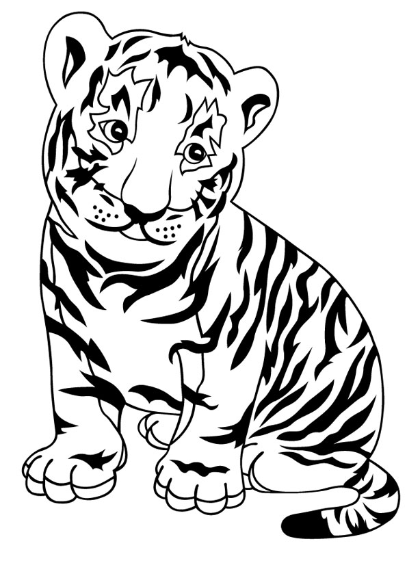 101 Tiger Coloring Pages for Kids Printable 27