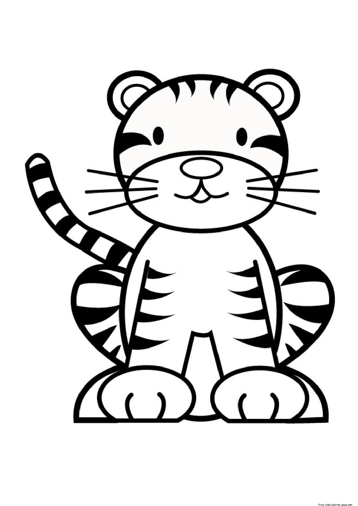 101 Tiger Coloring Pages for Kids Printable 44