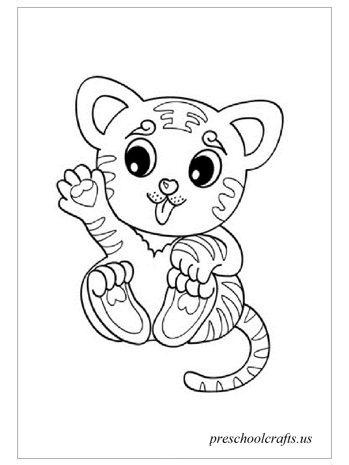 101 Tiger Coloring Pages for Kids Printable 45