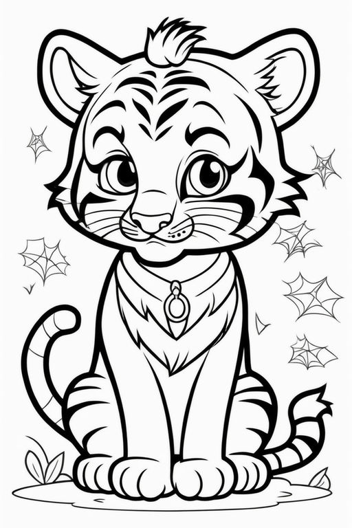 101 Tiger Coloring Pages for Kids Printable 49