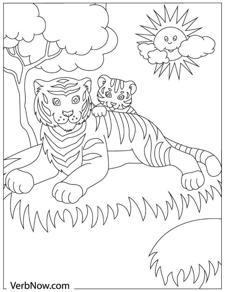 101 Tiger Coloring Pages for Kids Printable 55