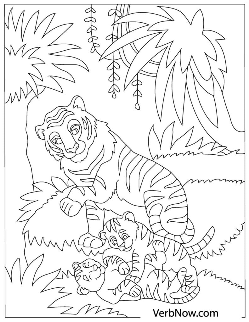 101 Tiger Coloring Pages for Kids Printable 57