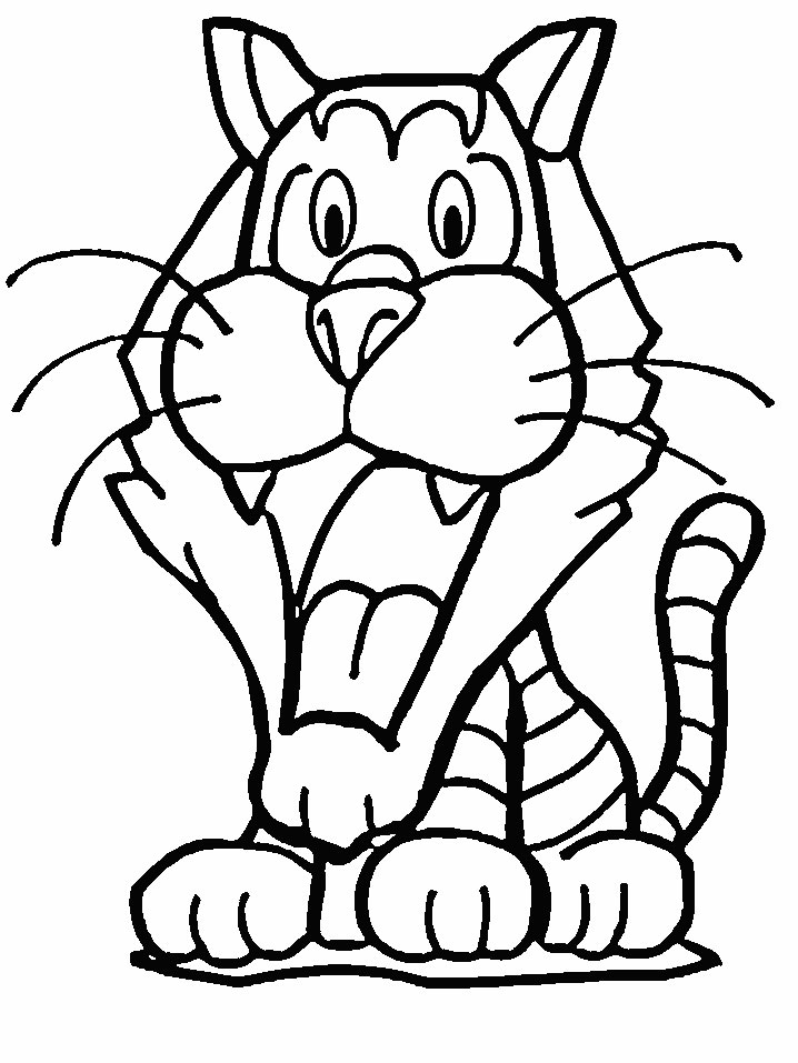 101 Tiger Coloring Pages for Kids Printable 68