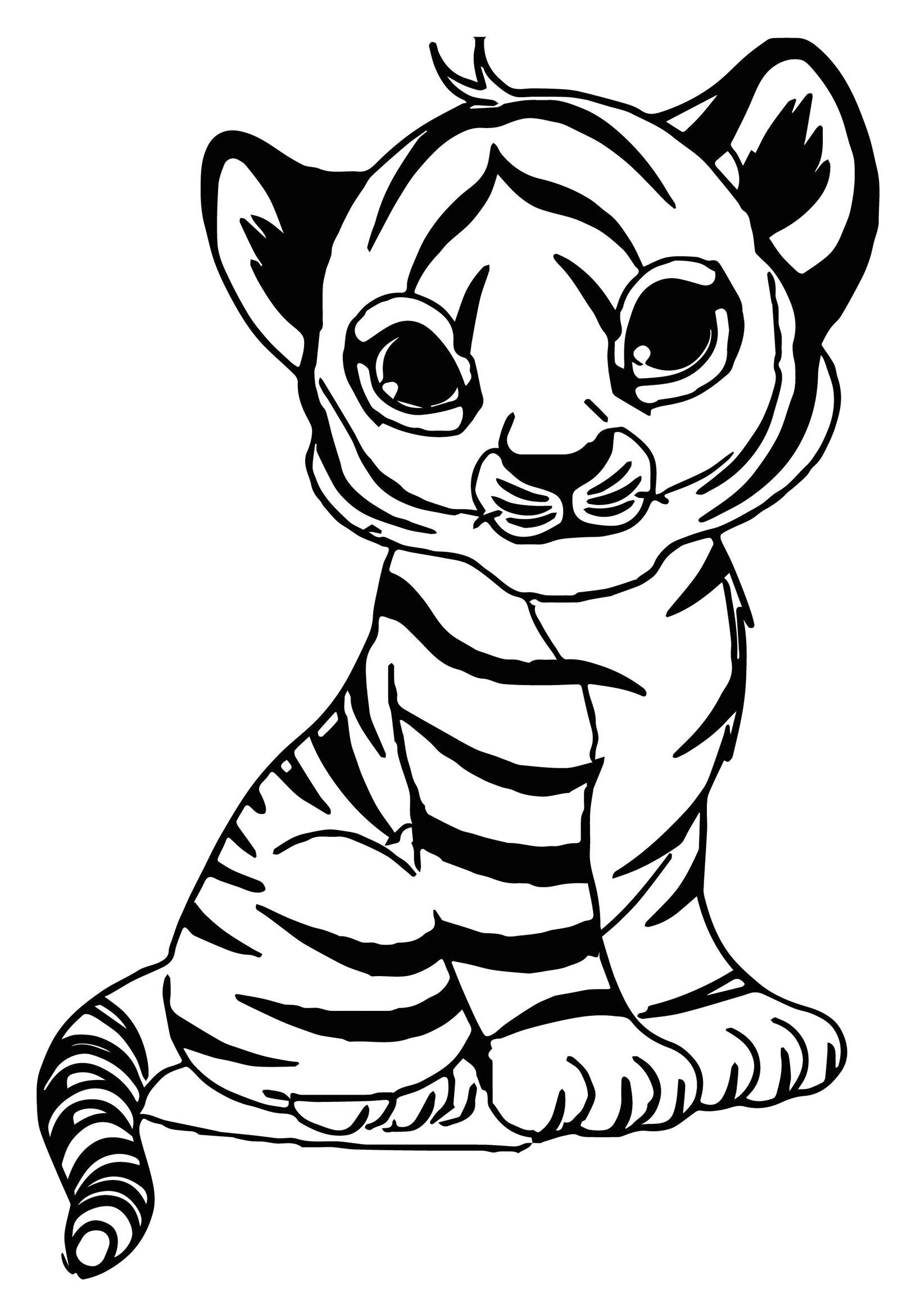 101 Tiger Coloring Pages for Kids Printable 69