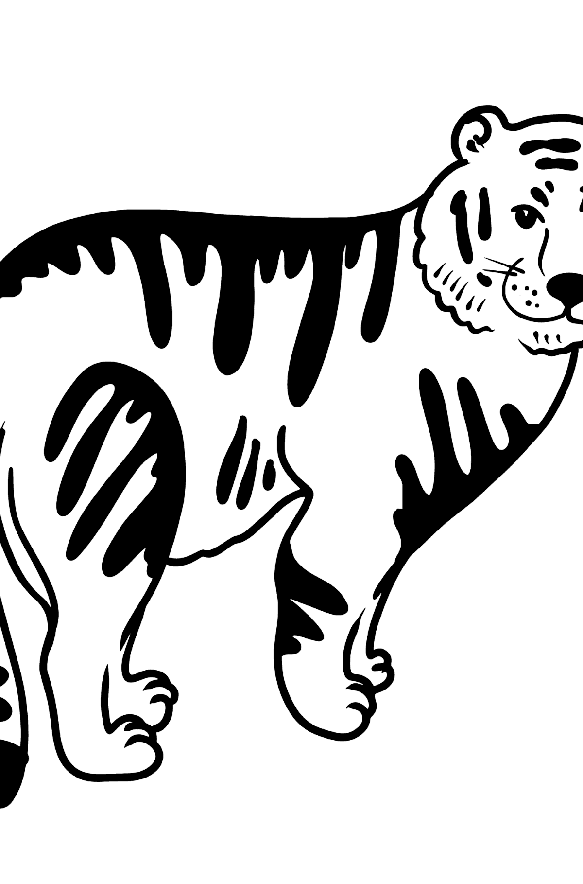 101 Tiger Coloring Pages for Kids Printable 75