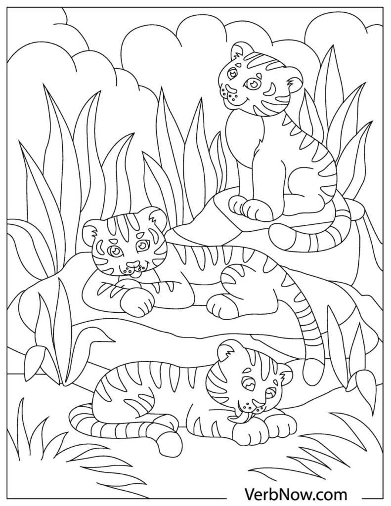 101 Tiger Coloring Pages for Kids Printable 82