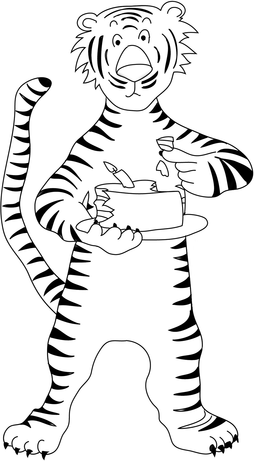 101 Tiger Coloring Pages for Kids Printable 96