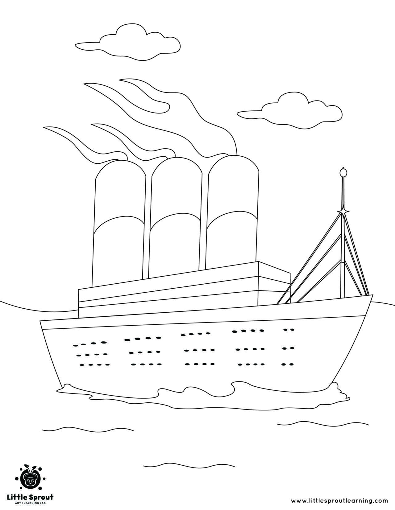 102 Free Printable Titanic Coloring Pages for Kids 12