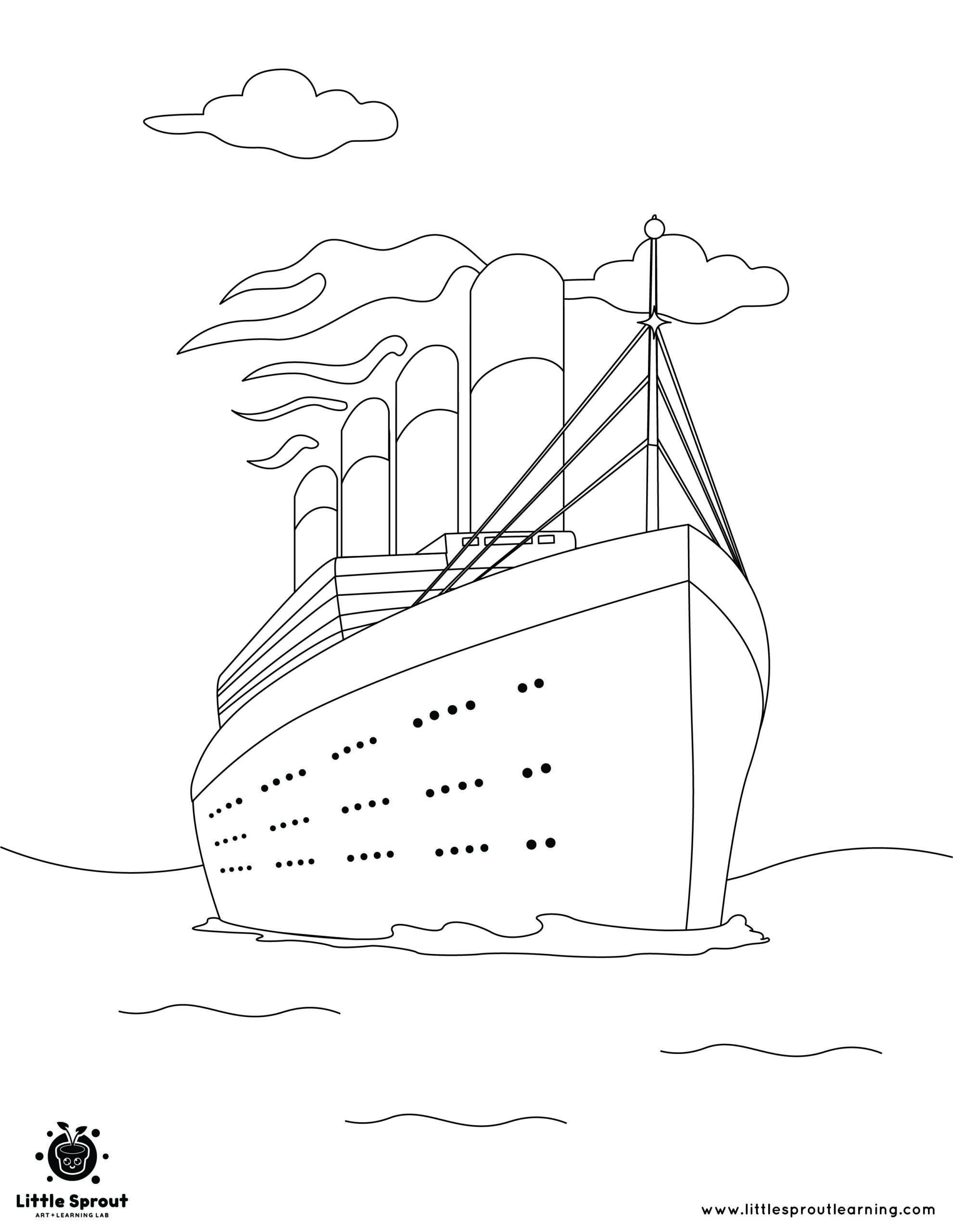 102 Free Printable Titanic Coloring Pages for Kids 14