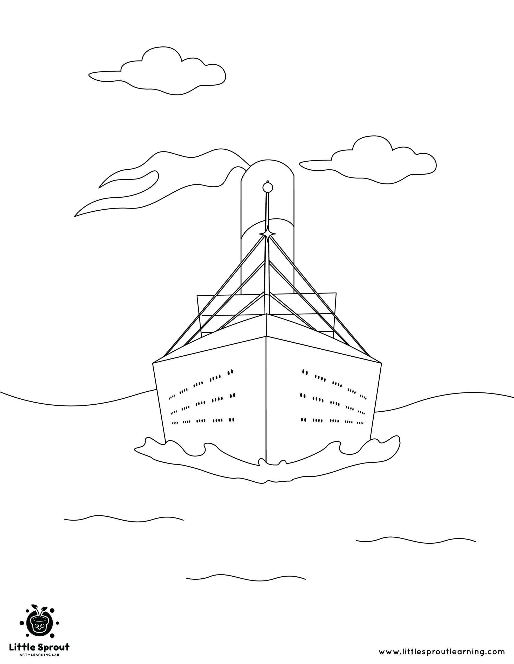 102 Free Printable Titanic Coloring Pages for Kids 27