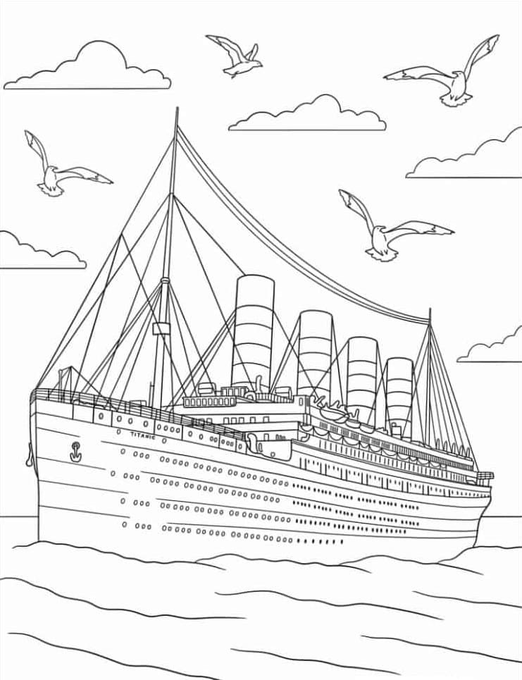 102 Free Printable Titanic Coloring Pages for Kids 28