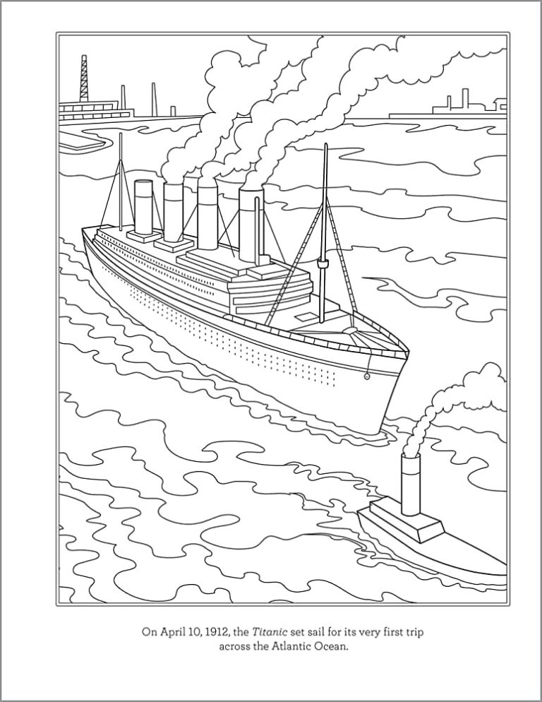 102 Free Printable Titanic Coloring Pages for Kids 34