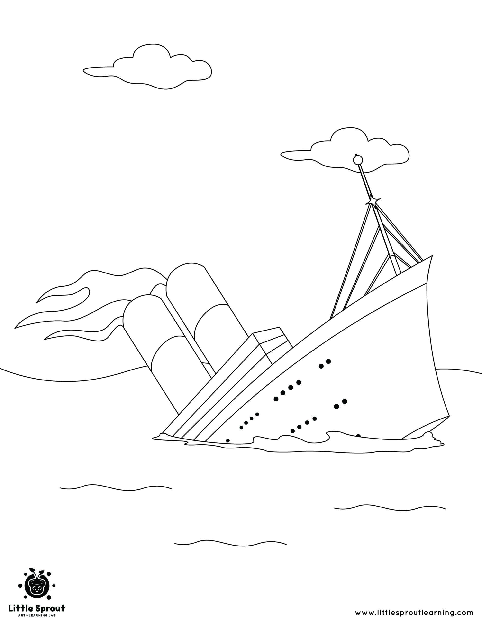 102 Free Printable Titanic Coloring Pages for Kids 36