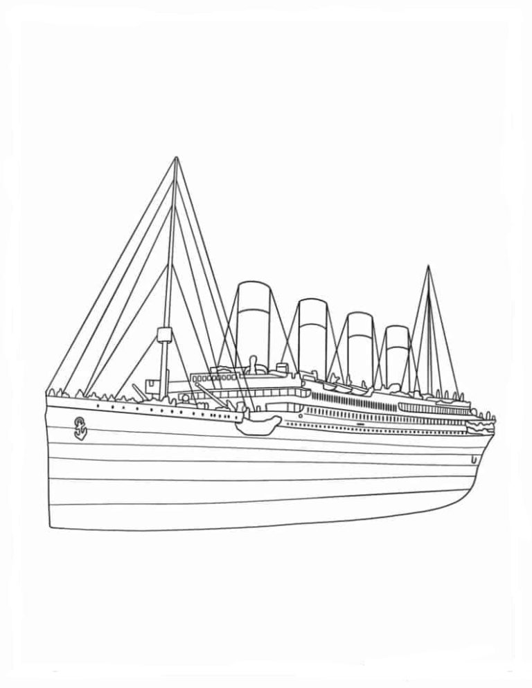 102 Free Printable Titanic Coloring Pages for Kids 47