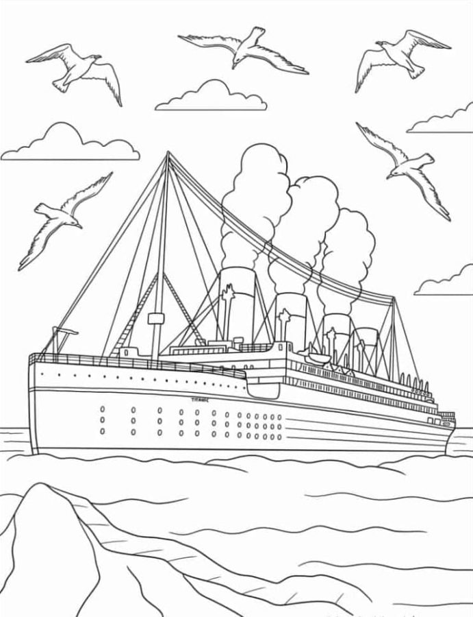 102 Free Printable Titanic Coloring Pages for Kids 52