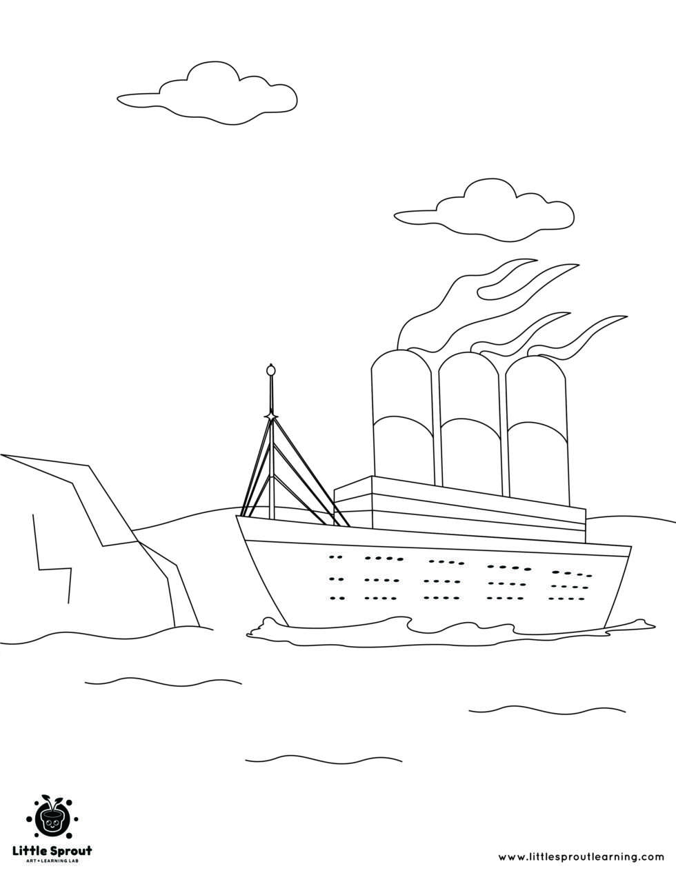 102 Free Printable Titanic Coloring Pages for Kids 56