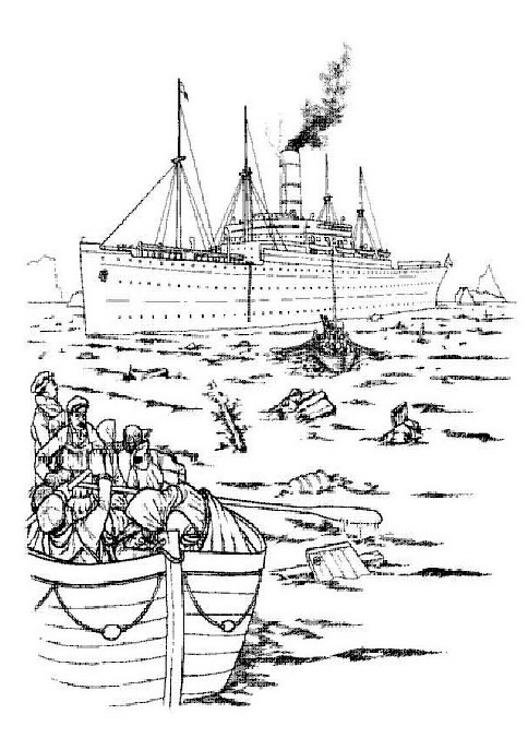 102 Free Printable Titanic Coloring Pages for Kids 6