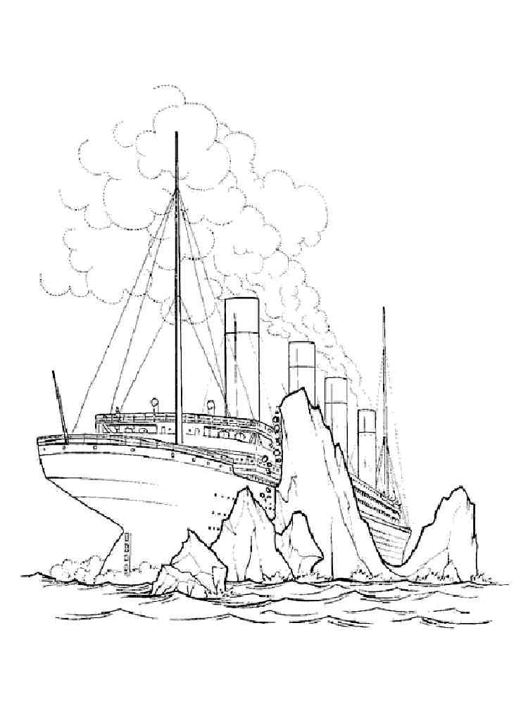 102 Free Printable Titanic Coloring Pages for Kids 60