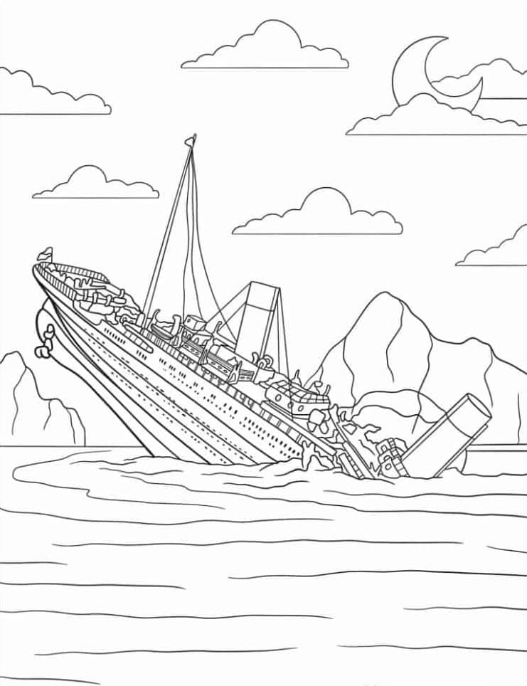 102 Free Printable Titanic Coloring Pages for Kids 69