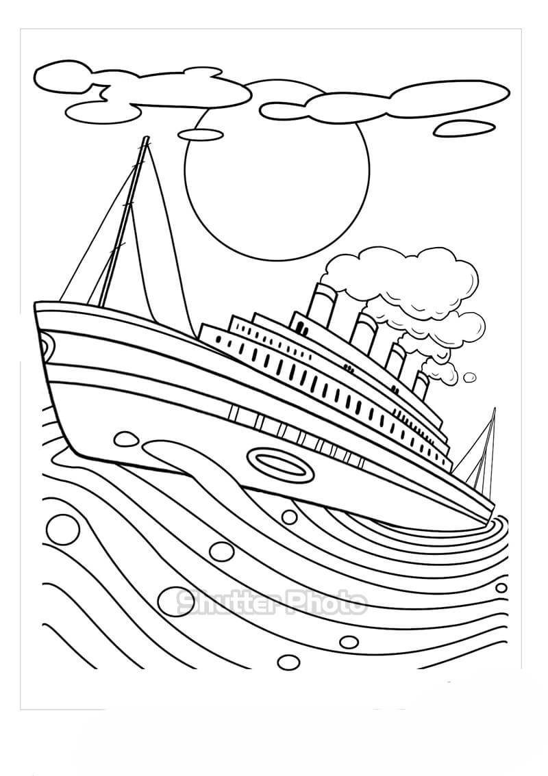 102 Free Printable Titanic Coloring Pages for Kids 86