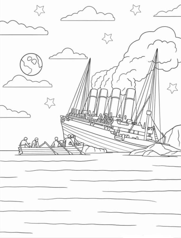 102 Free Printable Titanic Coloring Pages for Kids 92