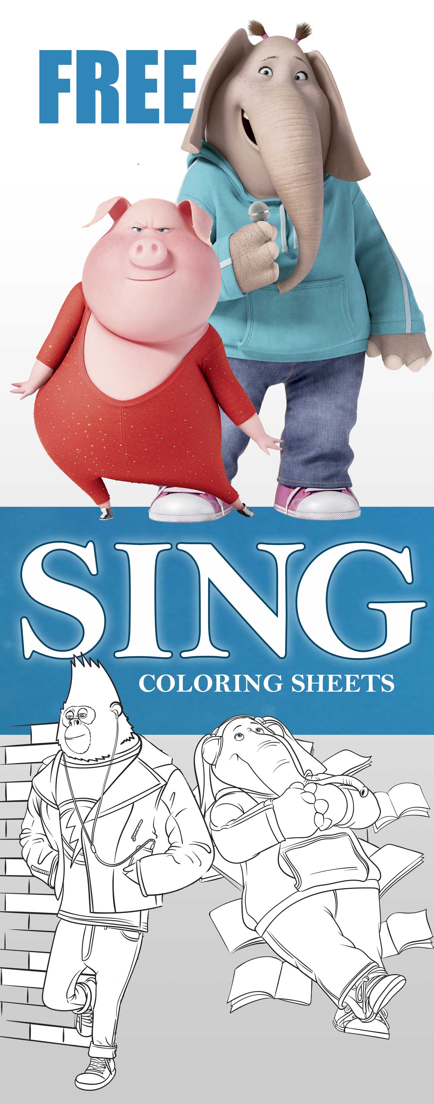 102 Sing Coloring Pages Printable 19