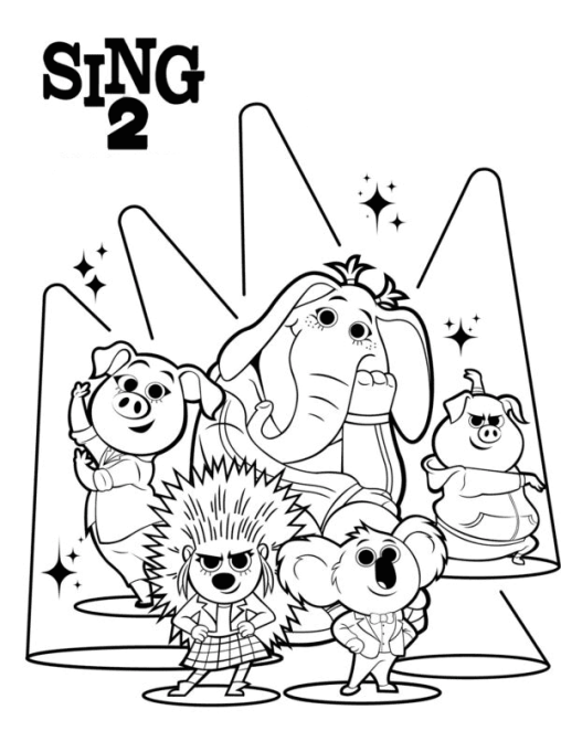 102 Sing Coloring Pages Printable 40