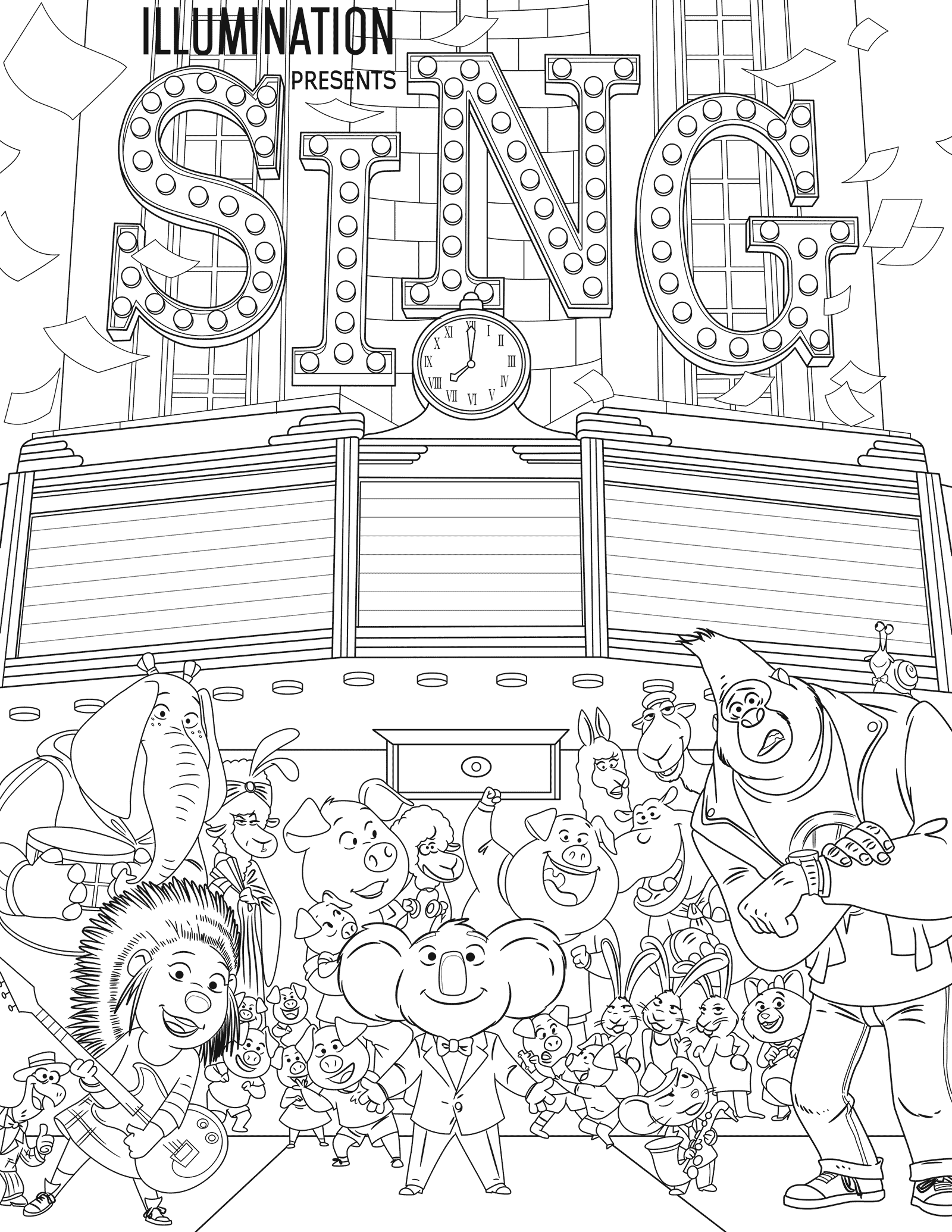 102 Sing Coloring Pages Printable 69