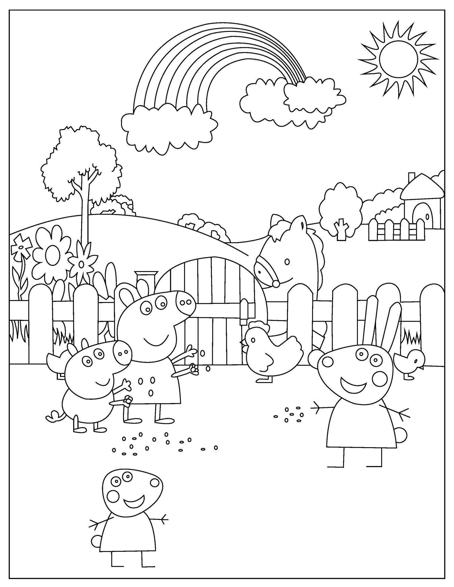 109 Peppa Pig Coloring Pages Printable 14