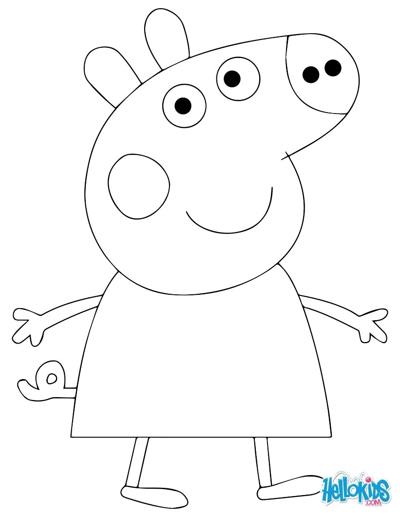 109 Peppa Pig Coloring Pages Printable 34