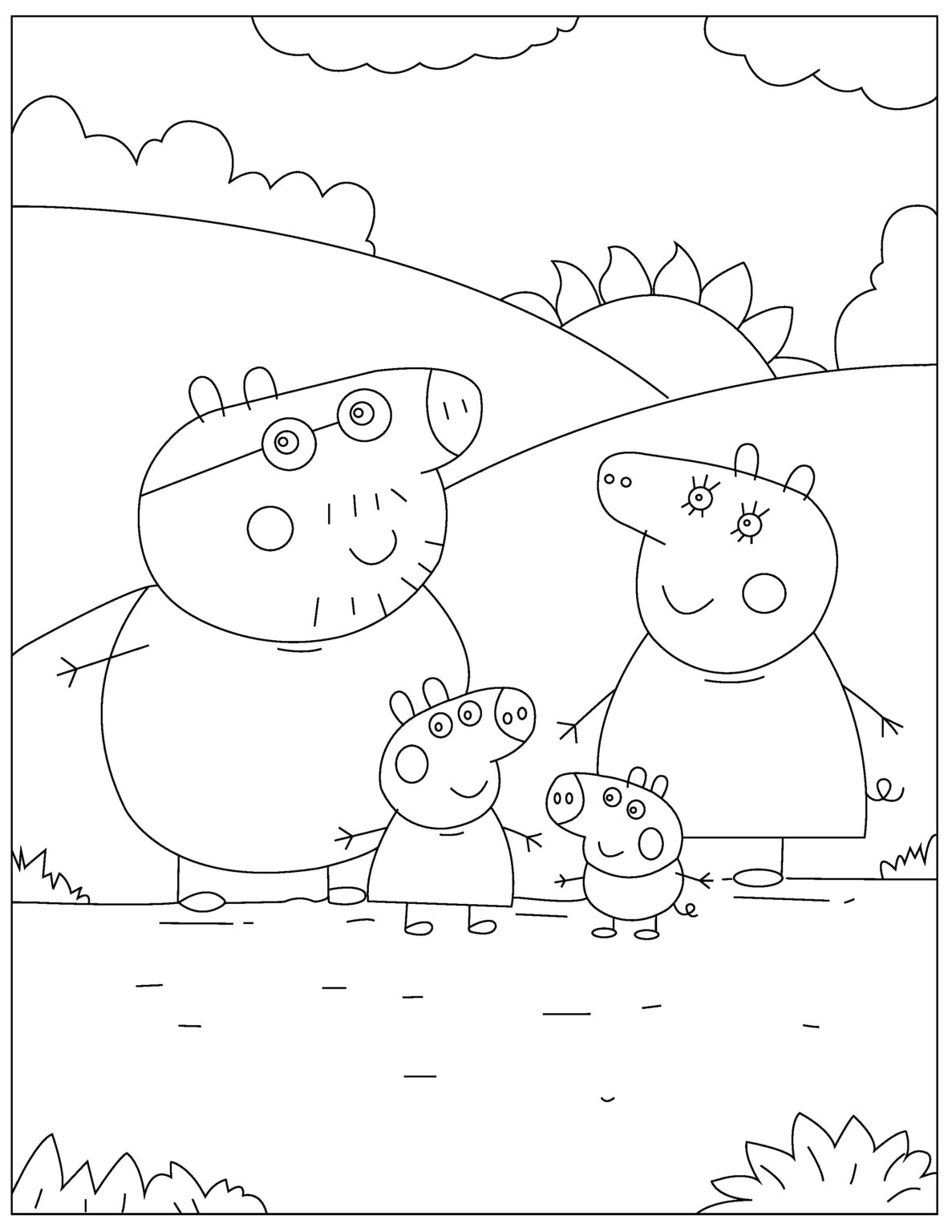 109 Peppa Pig Coloring Pages Printable 6