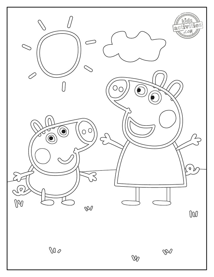 109 Peppa Pig Coloring Pages Printable 65