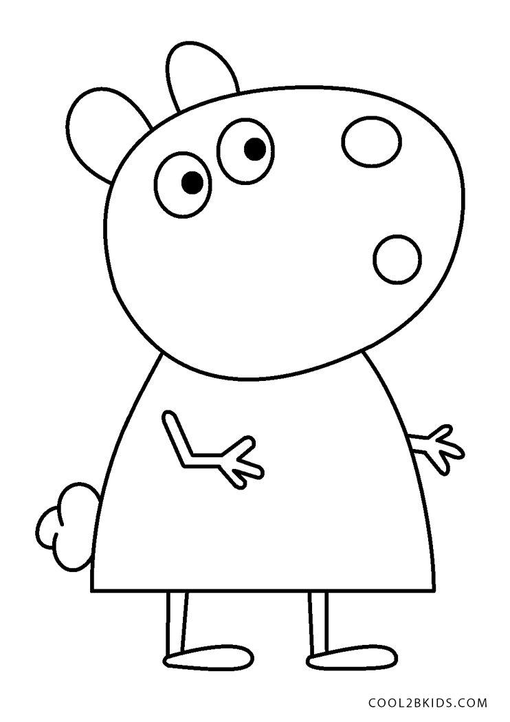 109 Peppa Pig Coloring Pages Printable 7