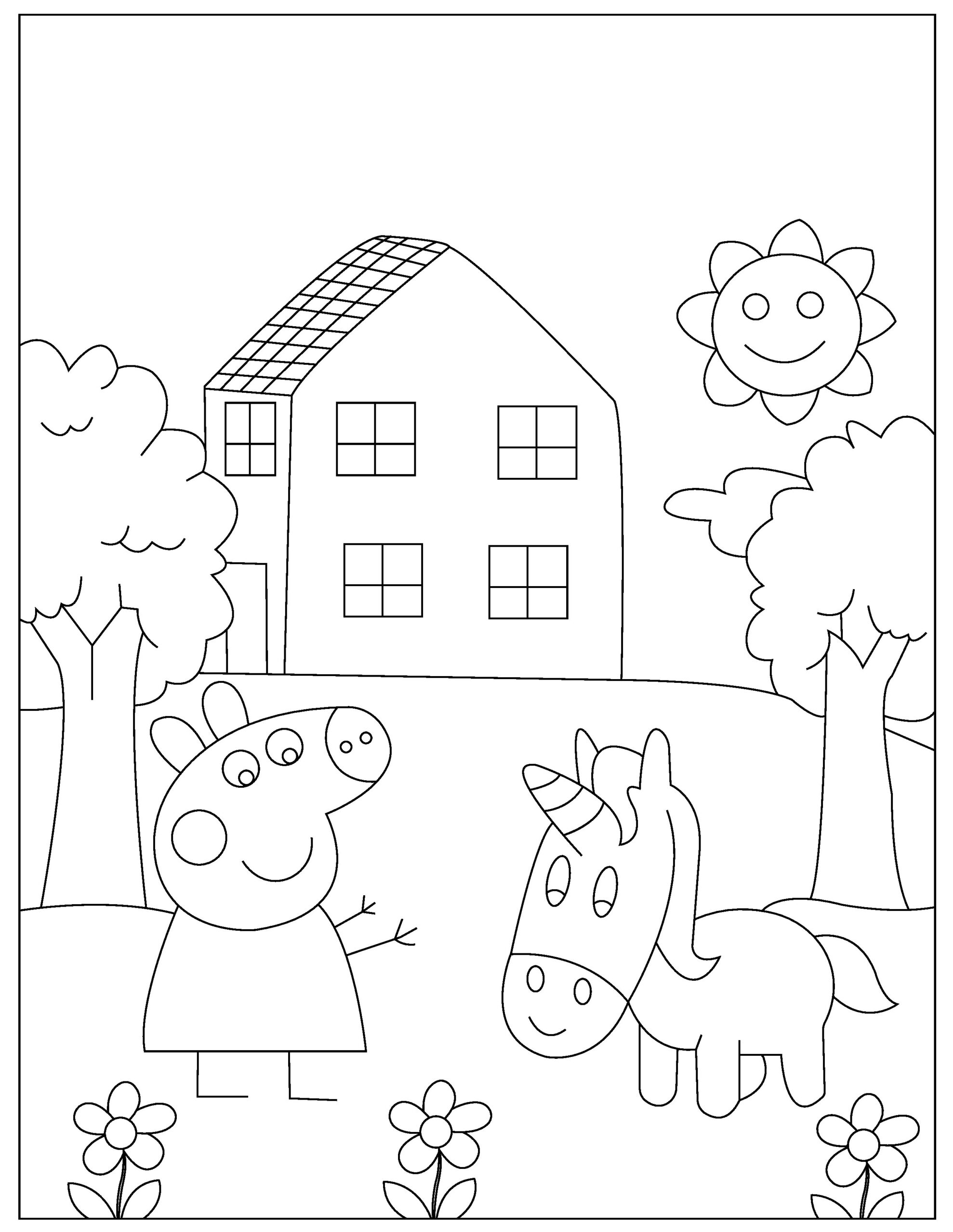 109 Peppa Pig Coloring Pages Printable 80