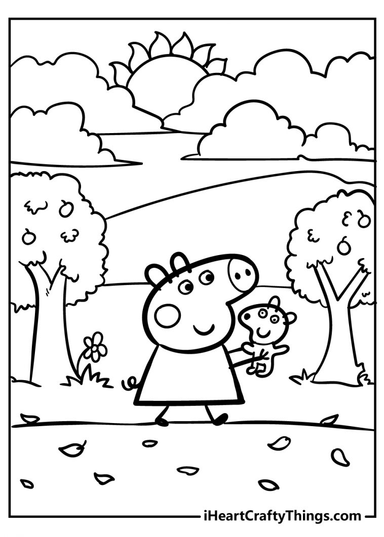 109 Peppa Pig Coloring Pages Printable 91