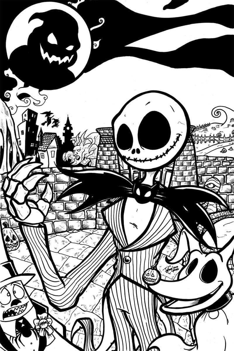 114 Nightmare Before Coloring Pages Printable 106