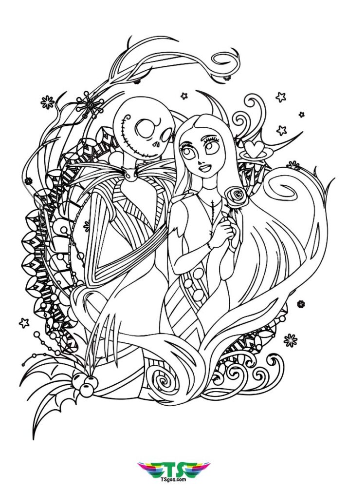 114 Nightmare Before Coloring Pages Printable 111